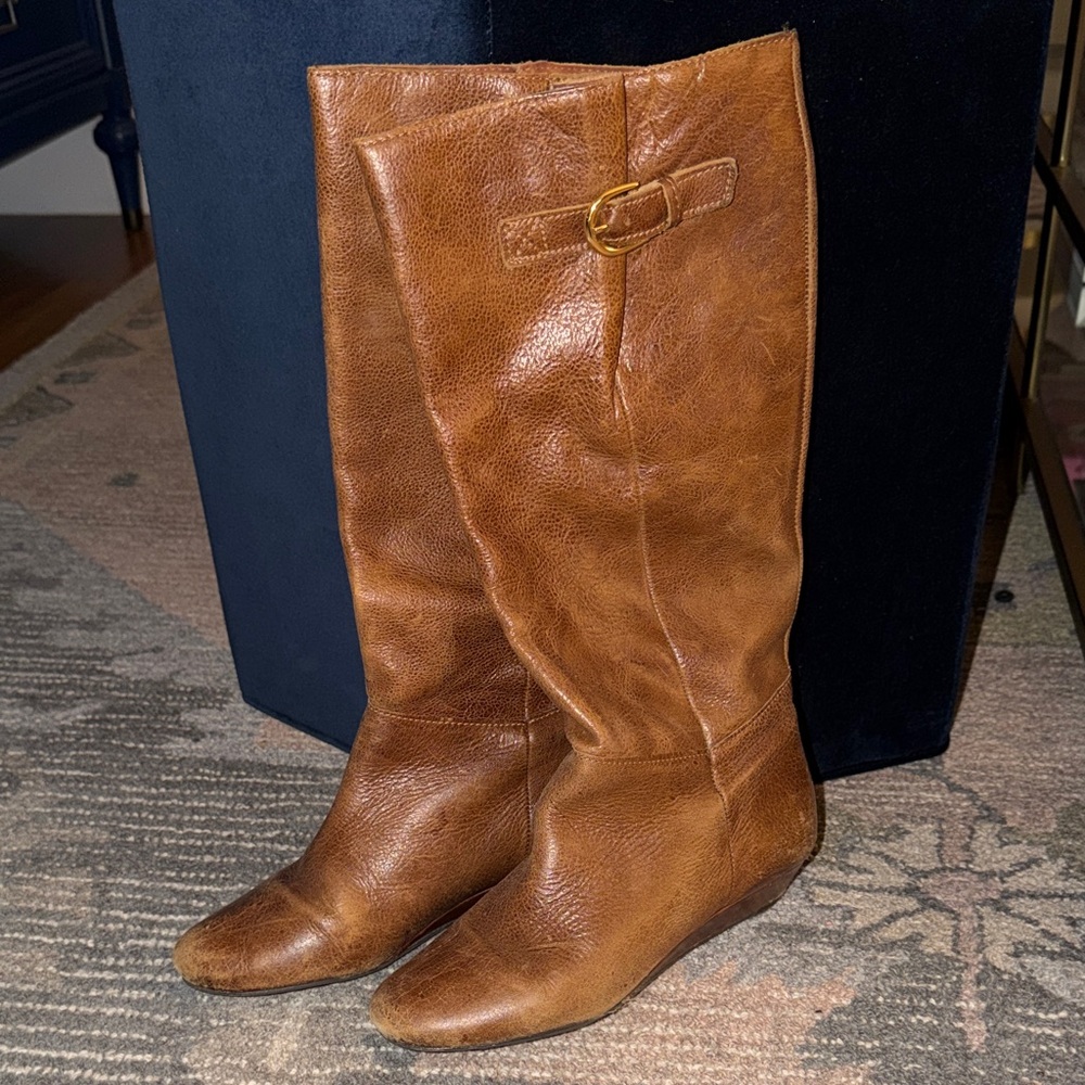 Steve Madden Brown Leather Knee-High Boots